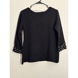 Anthropologie CYNTHIA ROWLEY Polka Dot Crewneck Sweater preppy corpcore work